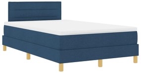 Cama Box Spring com Colchão Azul 120x200 cm Tecido