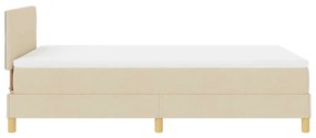 Cama Box Spring com Colchão Creme 120x200 cm Tecido