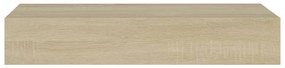 Prateleiras parede c/ gavetas 2 pcs MDF 60x23,5x10 cm carvalho