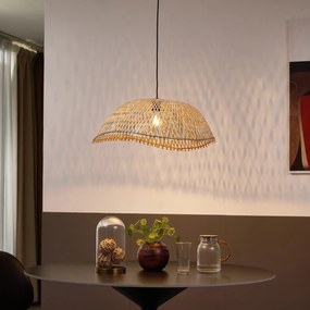 Candeeiro Pendente Boémio Preto com Bambu - Lily