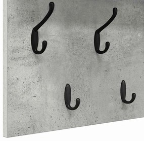 Cabideiro de Parede Cinzento cimento 60 x 40 x 12 cm