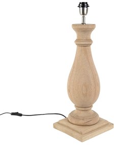 Candeeiro de mesa rústico em madeira sem abajur - Burdock Clássico / Antigo,Rústico ,Country / Rústico