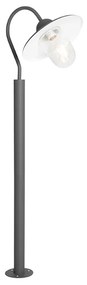 Candeeiro de exterior moderno de pé cinzento escuro 120 cm IP44 - Kansas Moderno