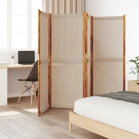 vidaXL Divisória/biombo com 4 painéis 280x180 cm castanho-acinzentado