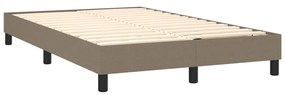 Cama box spring colchão/LED 120x200cm tecido cinza-acastanhado