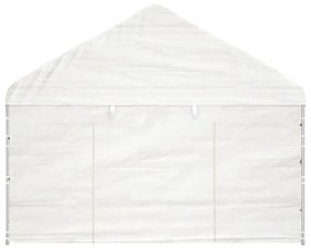 Tenda de Eventos com telhado 17,84x4,08x3,22 m polietileno branco