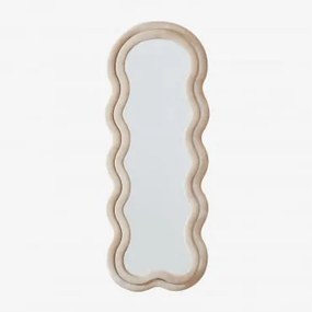 Espelho De Parede Irregular 60x160 Cm Estofado Evelyn Velluto Beige - Sklum