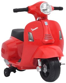 80307 vidaXL Motocicleta elétrica para crianças Vespa GTS300 vermelho