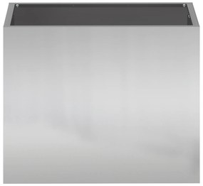 Vaso de Jardim Prateado 50 x 32 x 40 cm Aço galvanizado