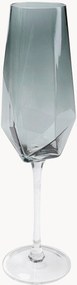 Copos de champanhe artesanais Diamond, conjunto de 6