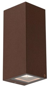 Candeeiro de parede industrial castanho ferrugem 2 luzes AR70 IP54 - Baleno Industrial