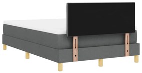 Cama Box Spring com Colchão Cinza Escuro 120x190 cm Tecido