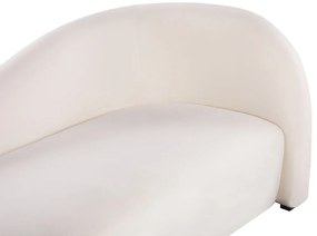 Sofá de veludo branco creme VELTADA Beliani