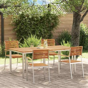 vidaXL Conjunto de Jantar para Jardim 5 pcs