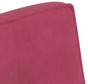 Banco 110x74x84 cm veludo vermelho tinto