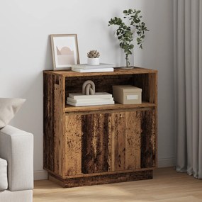 vidaXL Sideboard com LED Madeira Velha 71x34,5x75 cm Madeira de Engenharia