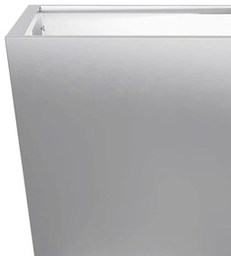 Vaso/floreira de jardim 2 pcs 40x40x40 cm aço galvanizado