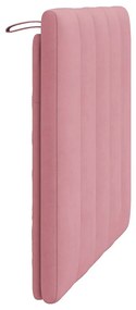 Almofadão de cabeceira 80 cm veludo rosa