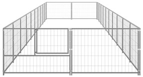 Canil para cães 20 m² aço prateado