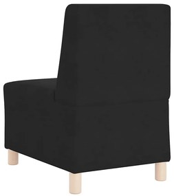 Poltrona sem braços 55 cm veludo preto