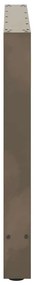 Pés para mesa de jantar em aço natural, 2 peças, 90x (72-73) cm, aço