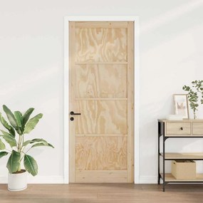 Porta Interior "ORKDAL" 83x232x4 cm de Madeira Sólida de Pinho