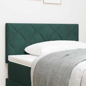 vidaXL Cabeceira em veludo verde escuro, design de bloco de diamante, 100 cm.
