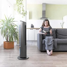 Climatizador EnergySilence 2000 Cool Tower Smart 60 W, Depósito Extraíble de 2 L, 3 Velocidades, 3 Modos con Oscilação, Temporizador, Controlo Táctil