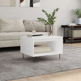 vidaXL Mesa de centro 60x50x40 cm derivados de madeira branco
