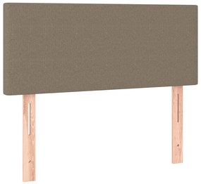 Cama box spring colchão/LED 120x190cm tecido cinza-acastanhado