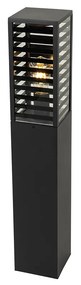 Candeeiro de pé moderno para exterior preto 80 cm IP44 - Reims Moderno