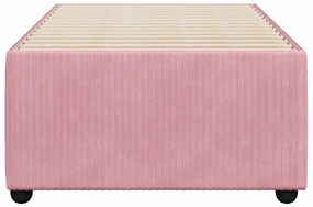 Estrutura de cama 80x200 cm veludo rosa