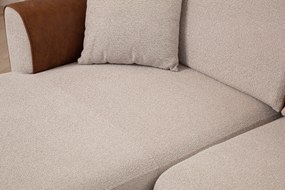 Sofá-Cama de Canto Aren – Bege e Canela – 150 x 260 cm