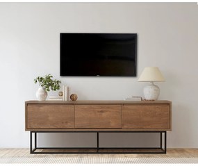 Móvel TV Milo – Nogueira Preta – 140x50x40 cm