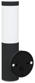 Luz de Parede Externa com Sensor Preto Aço Inoxidável IP44