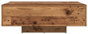 Mesa de Centro vidaXL com Luzes LED Madeira Antiga 85x55x31 cm