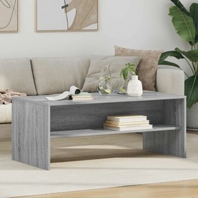 vidaXL Mesa de centro Cinza Sonoma 100 x 50 x 40 cm Madeira processada