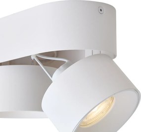 Foco de Superfície Moderno Branco GU10 50mm 2 Luzes Inclinável - Echo