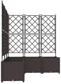 Vaso de Jardim com Treliça 5 pcs Castanho 120x120x143 cm