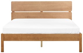 Cama de casal em madeira clara 160 x 200 cm BOISSET Beliani