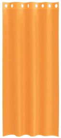 Cortinas de voile com ilhós 2 pcs laranja 140x225 cm
