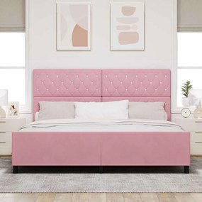Cama de Veludo Rosa vidaXL 200x200 cm