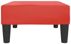 Apoio de pés 78x56x32 couro artificial vermelho