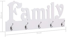 Cabide de parede FAMILY 74x29,5 cm