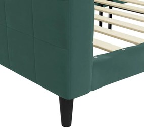 Sofá-cama 90x200 cm veludo verde-escuro