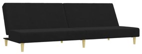 2 pcs conjunto de sofás tecido preto