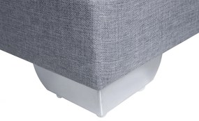 Cama de casal continental em tecido cinzento claro 180 x 200 cm PRESIDENT Beliani