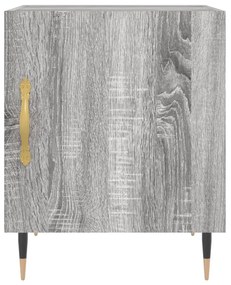 Mesa cabeceira 2pcs 40x40x50 cm madeira processada cinza sonoma