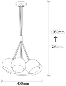 Candeeiro de Teto Sivani – Turquesa e Branco – 45 cm de Diâmetro