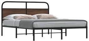 Estrutura cama s/ colchão derivados madeira carvalho castanho